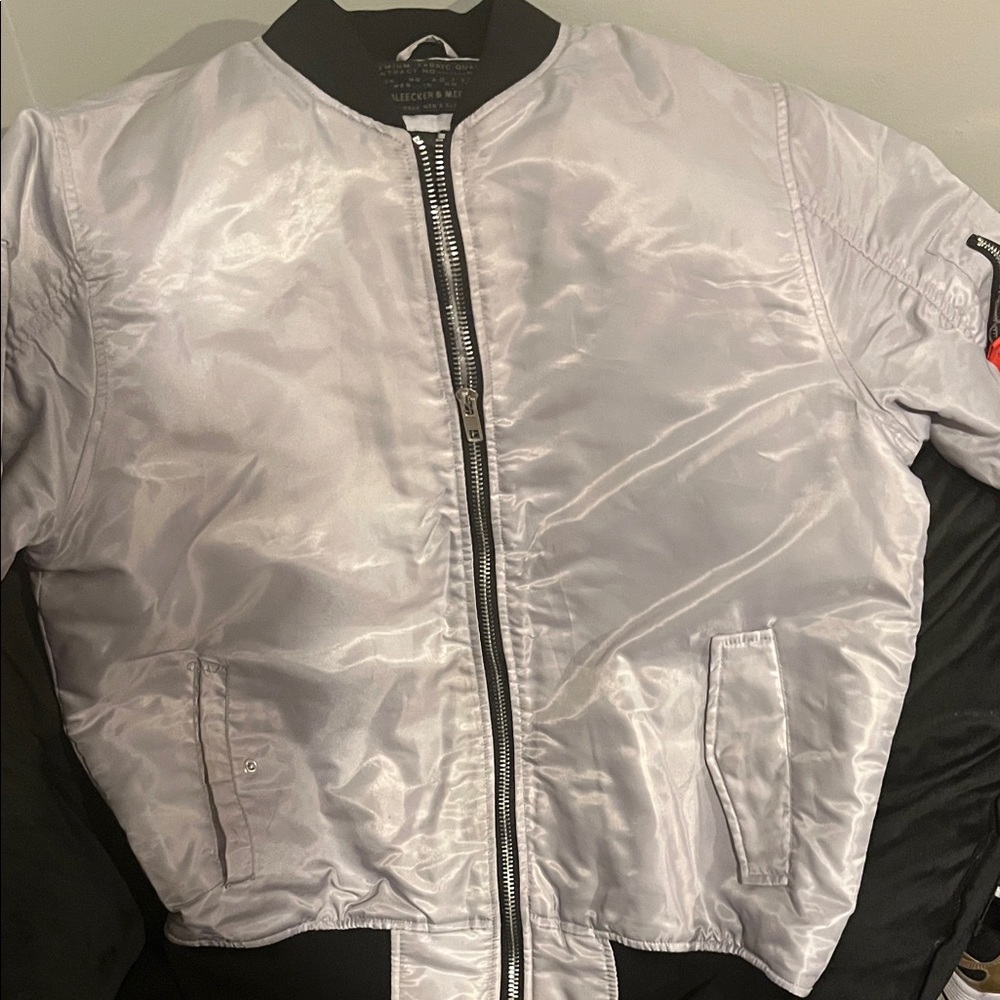 Silver Bomber Jacket